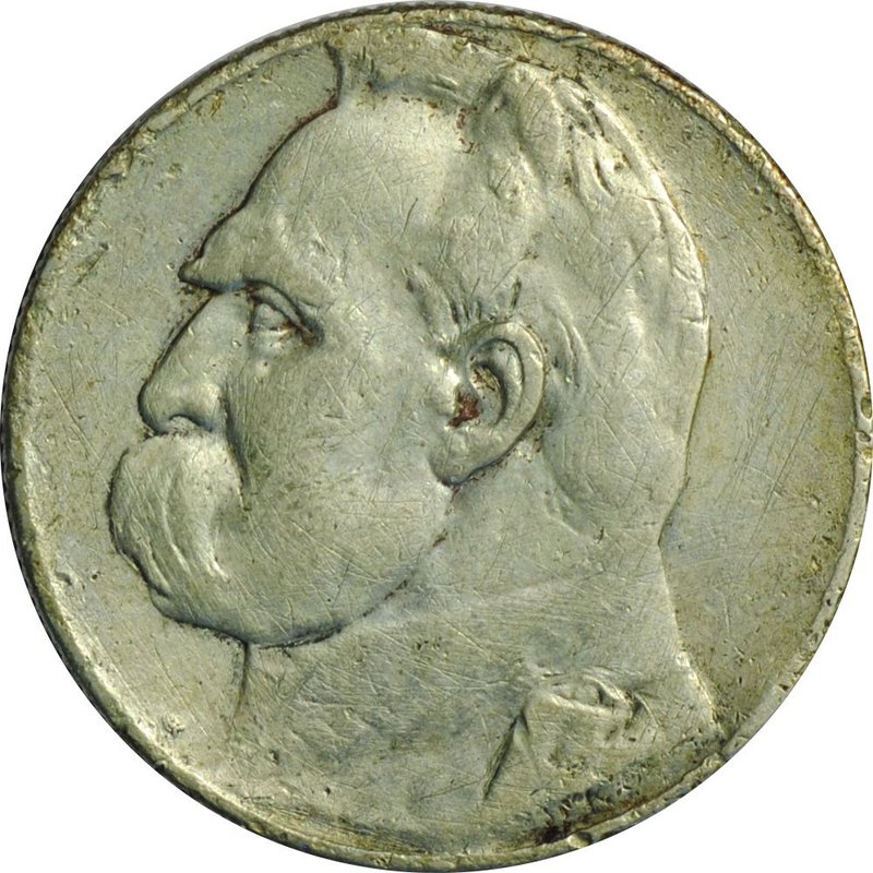 Монета 5 злотых 1935 Пилсудский Польша