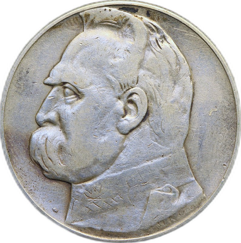 Монета 10 злотых 1935 Пилсудский Польша