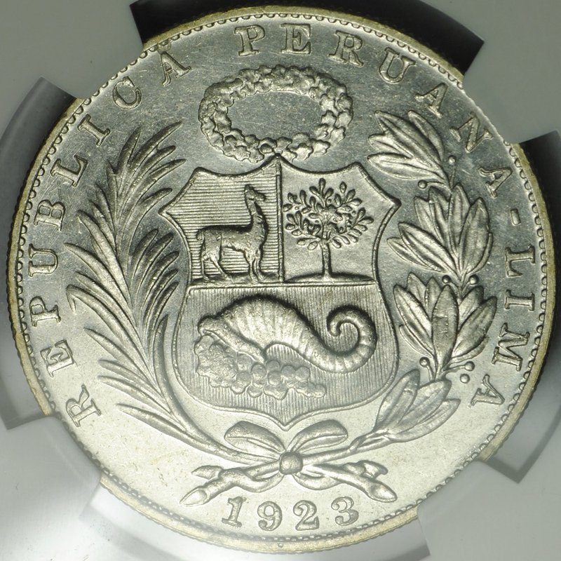 Монета 1 сол 1923 Перу