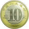 Монета 10 юаней 2018 Китай «Год Собаки» Серия: «Восточный гороскоп»
