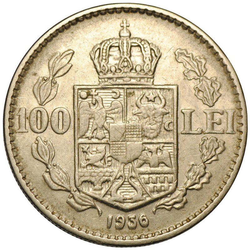 Монета 100 лей 1936 Румыния