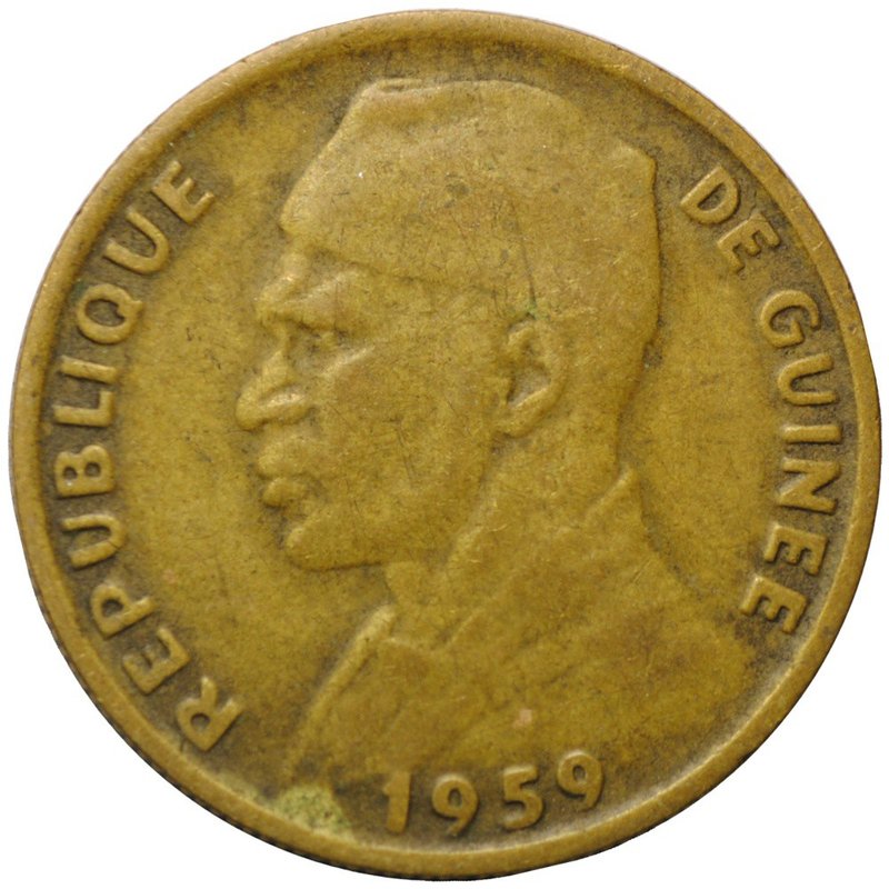 Монета 10 франков 1959 Гвинея