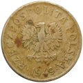 Монета 50 грошей 1949 медно-никель Польша