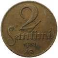 Монета 2 сантима 1932 Латвия