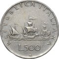 Монета 500 лир 1960 Италия