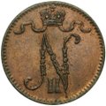Монета 1 пенни 1900 Русская Финляндия