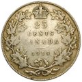 Монета 25 центов 1919 Канада