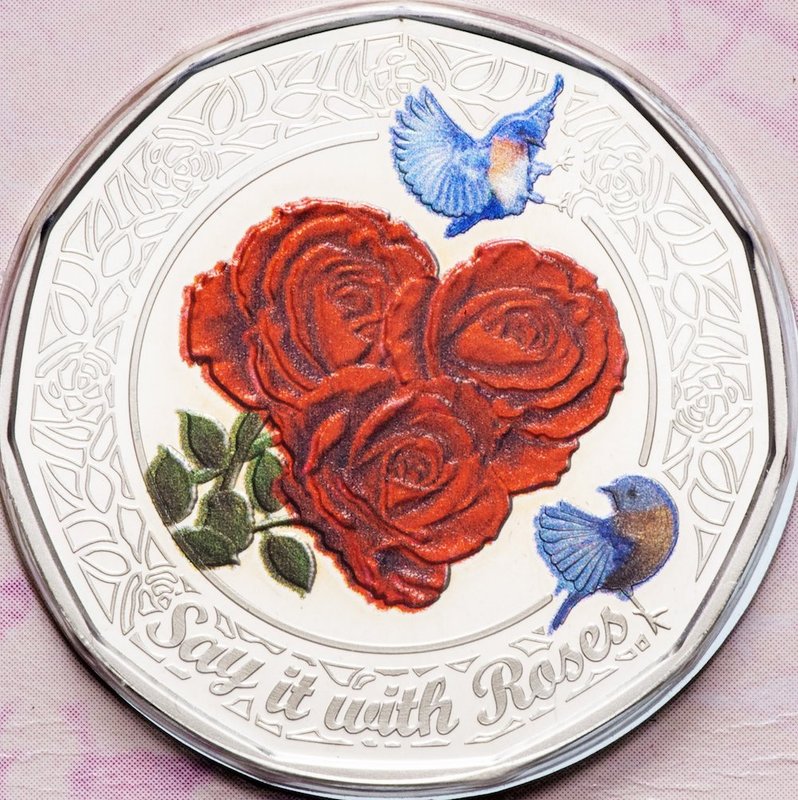 Монета 1 доллар 2011 Розы Острова Кука