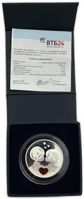 Монета 60000 кип 2013 ММД Символ Любви Лаос