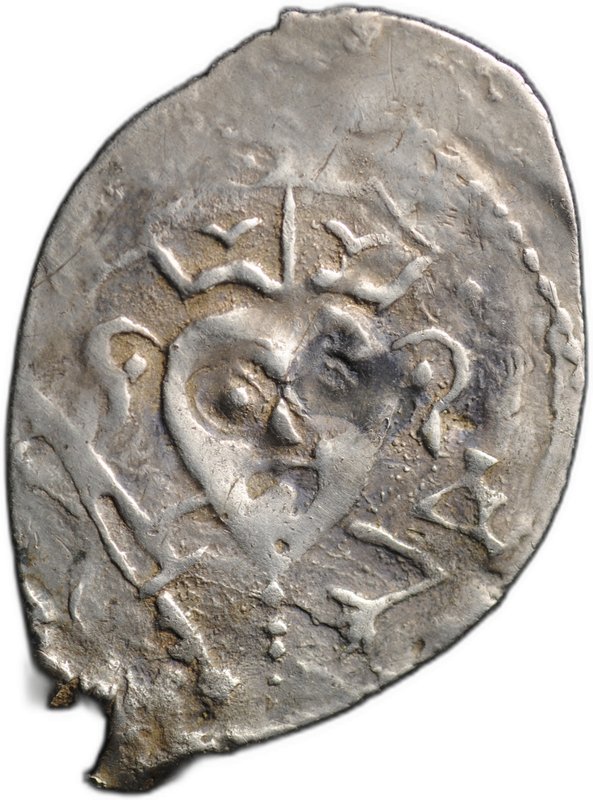 Монета Денга 1460 - 1510 Довмонт Д | Барс вправо Псковская республика Псков