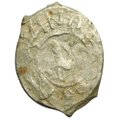 Монета Денга Даниил Борисович 1423 - 1429 Нижегородско-Суздальское великое княжество Петух вправо / Князь на троне