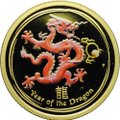 Монета 25 долларов 2012 Австралия Год дракона