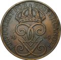 Монета 5 эре 1909 Швеция Крест меньше