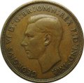 Монета 1 пенни 1938 Великобритания