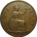 Монета 1 пенни 1938 Великобритания
