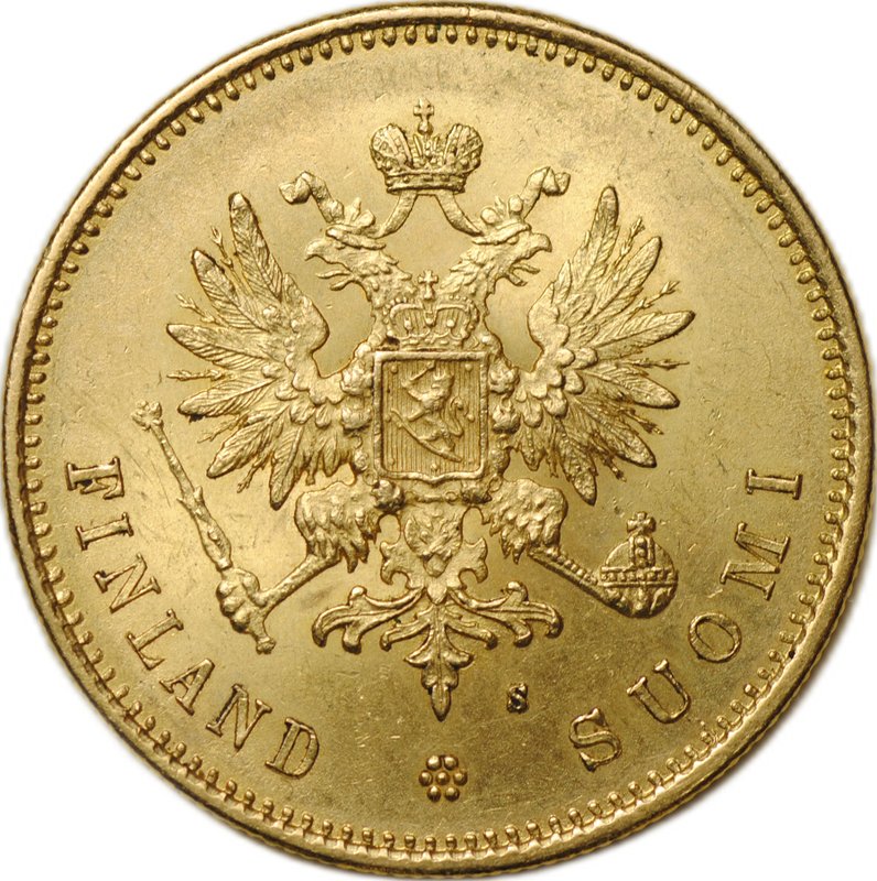 Монета 20 марок 1879 S Русская Финляндия
