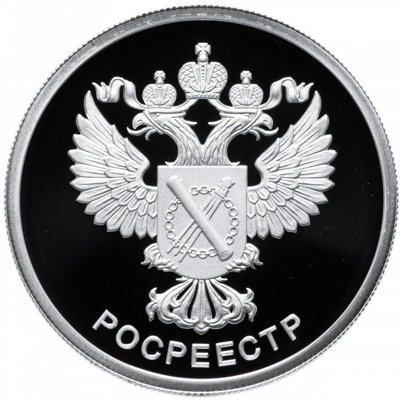 Монета 1 рубль 2018 СПМД Росреестр