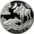 Монета 100 рублей 2015 ММД Сохраним наш мир Лось