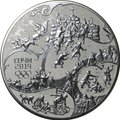 Монета 100 рублей 2014 СПМД Русская зима - Взятие городка Олимпиада Сочи