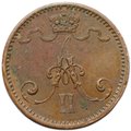 Монета 1 пенни 1874 Русская Финляндия