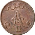 Монета 5 пенни 1867 Для Финляндии