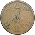 Монета 5 пенни 1870 Русская Финляндия