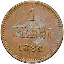 фото для Монета 1 пенни 1884 Русская Финляндия Аверс