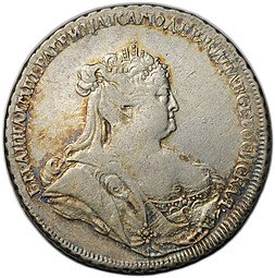 фото для Монета 1 рубль 1738 Петербургский тип Аверс