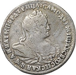 фото для Монета Полуполтинник 1739 слаб ННР VF Det. Аверс