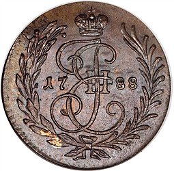 фото для Монета Полушка 1788 новодел Аверс