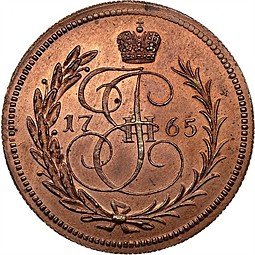 фото для Монета Денга 1765 новодел Аверс