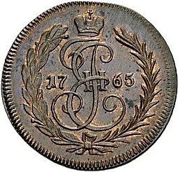 фото для Монета Денга 1765 ЕМ новодел Аверс