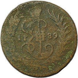 фото для Монета Денга 1789 без обозначения монетного двора Аверс