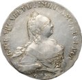 Монета 1 рубль 1759 СПБ ЯI слаб ННР AU Det.