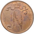 Монета 5 пенни 1910 Русская Финляндия