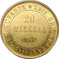 Монета 20 марок 1904 L Русская Финляндия