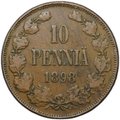 Монета 10 пенни 1898 Русская Финляндия