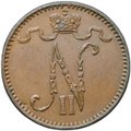 Монета 1 пенни 1899 Русская Финляндия