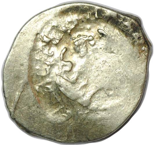 Монета Денга Василий Васильевич II Темный 1435-1445 сирена с луком / всадник в копьем К-Н