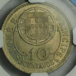 Монета 10 сентаво 1929 Сан-Томе и Принсипи