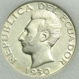 Монета 50 сентаво 1930 Эквадор