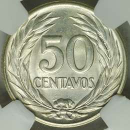 Монета 50 сентаво 1953 Сальвадор