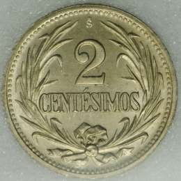 Монета 2 сантима 1941 SO Уругвай