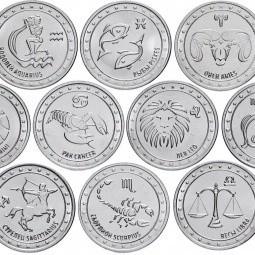 Набор 1 рубль 2016 Приднестровье Знаки Зодиака 13 монет