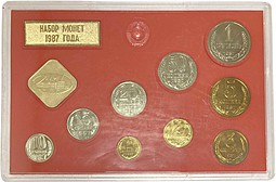 Годовой набор монет СССР 1987 ЛМД твердый