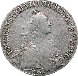Монета Полуполтинник 1770 ММД ДМ