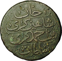 Монета 3 акче (1 копейка) 1194 г.х. Крым Шахин-Гирей 4-й год правления