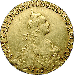Монета 5 рублей 1766 СПБ