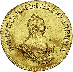 Монета Червонец 1744