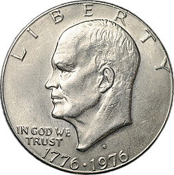 Монета 1 доллар 1976 D 200 лет Независимости США